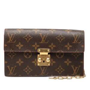 LOUIS VUITTON Authentic Brown Monogram Leather Pouch